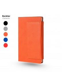 ULUBAT - Mıknatıslı Termo Deri Kapaklı Cepli Tarihsiz Çizgili Defter